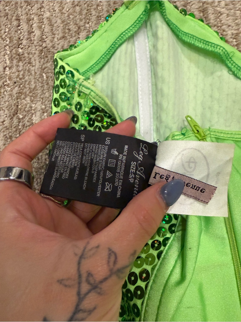 Strapless disney tinker bell costume size small place for straps zip up - Picture 8 of 10